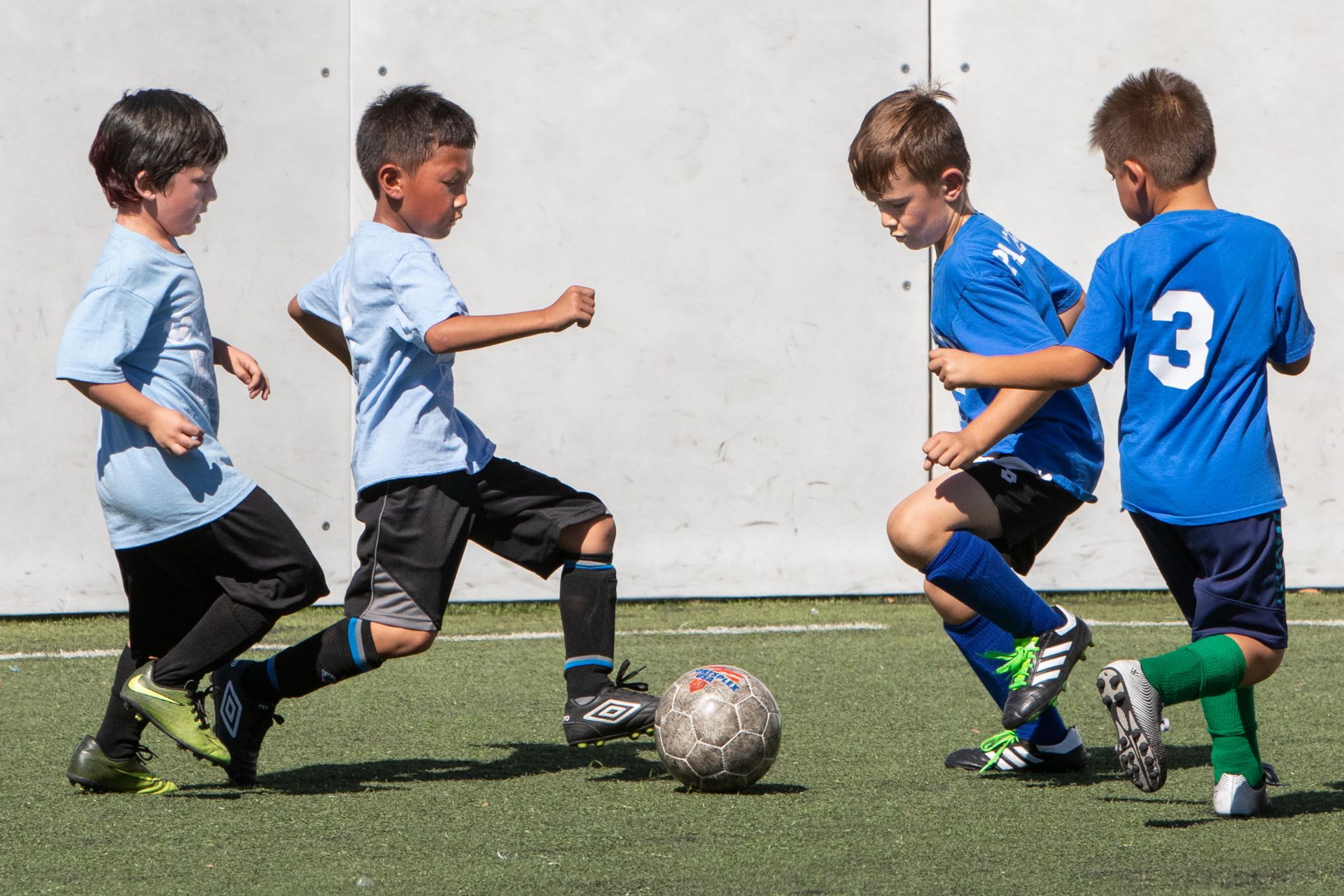 Youth baseball players